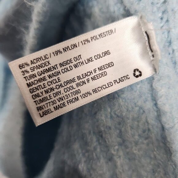 A New Day Balloon Sleeve Pullover Fuzzy Sweater in Light Blue - Size Medium - Picture 7 of 7